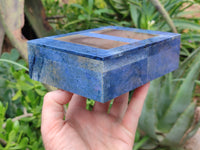 Hand Made Dumortierite Jewellery Box x 1 From Mozambique