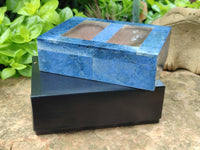 Hand Made Dumortierite Jewellery Box x 1 From Mozambique