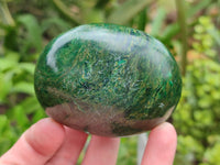 Polished Green Verdite Palm Stones x 12 From Zimbabwe