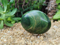 Polished Green Verdite Palm Stones x 12 From Zimbabwe