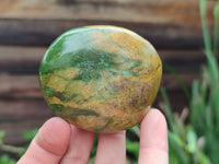 Polished Green Verdite Palm Stones x 12 From Zimbabwe