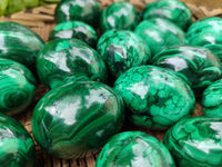 Polished Flower Banded Malachite Eggs - Sold Per Item - From Congo