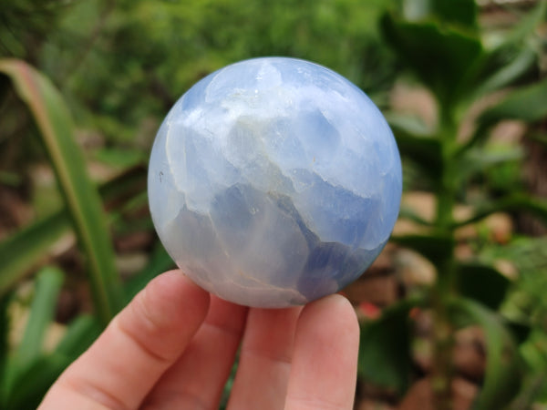 Polished Blue Calcite Spheres x 7 From Madagascar