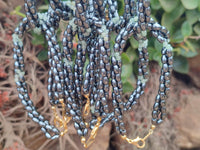 Polished Hematite and Aventurine combo Triple Twisted Beaded Necklace and Bracelet Set - Sold Per Item - From China