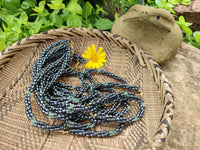 Polished Hematite and Aventurine combo Triple Twisted Beaded Necklace and Bracelet Set - Sold Per Item - From China