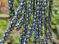 Polished Hematite and Aventurine combo Triple Twisted Beaded Necklace and Bracelet Set - Sold Per Item - From China