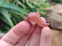 Polished Mixed Set Of 12 Gemstone Dolphin Pendants - Sold Per Box - From Southern Africa