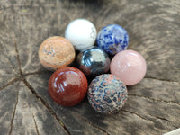 Polished Mixed Box Set of 12 Mini Gemstone Sphere - Sold Per Box - From World