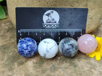 Polished Mixed Box Set of 12 Mini Gemstone Sphere - Sold Per Box - From World