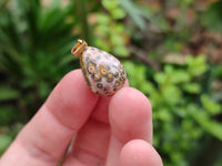 Polished Mixed Box Set of 12 Mini Gemstone Teardrop Pendants with Gold Clasp - Sold Per Box - From World