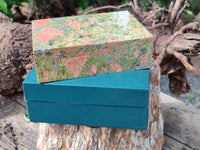 Hand Made Unakite Jewellery Box - Sold per Item - From South Africa