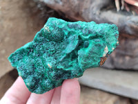 Natural Silky Malachite Specimens x 6 From Kasompe, Congo