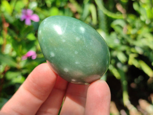 Polished Swazi Jade Gemstone Eggs x 12 From Swaziland