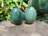 Polished Swazi Jade Gemstone Eggs x 12 From Swaziland