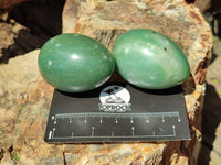 Polished Swazi Jade Gemstone Eggs x 12 From Swaziland