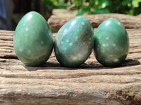 Polished Swazi Jade Gemstone Eggs x 12 From Swaziland