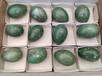 Polished Swazi Jade Gemstone Eggs x 12 From Swaziland