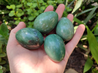 Polished Swazi Jade Gemstone Eggs x 12 From Swaziland