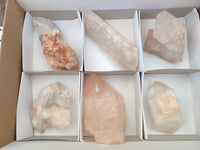 Natural Clear Quartz Crystals x 6 From Zambia