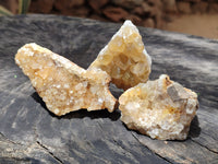 Natural Limonite Quartz Clusters x 12 From Solwezi, Zambia