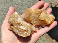 Natural Limonite Quartz Clusters x 12 From Solwezi, Zambia