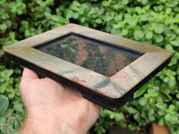 Hand Made Polychrome Jasper Picture Frame x 1 From Madagascar