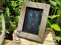 Hand Made Polychrome Jasper Picture Frame x 1 From Madagascar