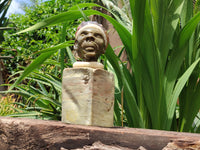 Hand Made African Bust Stone Sculpture x 1 From Zimbabwe