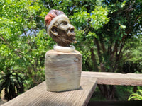 Hand Made African Bust Stone Sculpture x 1 From Zimbabwe