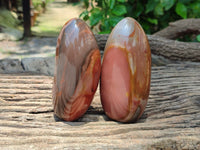 Polished Polychrome Jasper Standing Free Forms x 4 From Madagascar