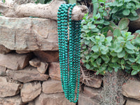 Polished Malachite Ball Shaped 8 mm Beaded Necklace - Sold Per Item- From Congo