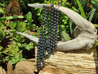 Polished Silver Hematite Ball Shaped Beaded Necklace - Sold Per Item - From China