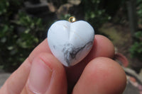 Polished Mixed Box Set of 12 Convex Gemstone Heart Pendants - Sold Per Box - From Southern Africa