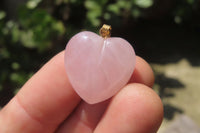 Polished Mixed Box Set of 12 Convex Gemstone Heart Pendants - Sold Per Box - From Southern Africa