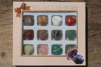 Polished Mixed Box Set of 12 Convex Gemstone Heart Pendants - Sold Per Box - From Southern Africa