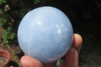 Polished Medium Blue Calcite Spheres - Sold per Item - From Madagascar