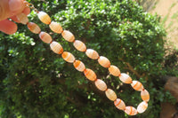 Polished Red Striped Tibetan Agate Beaded Necklace - Sold Per Item - From Tibet