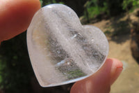 Polished Clear Quartz Gemstone Hearts x 12 From Madagascar