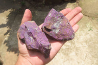 Natural Metallic Purpurite Cobbed Specimens x 6 From Erongo, Namibia