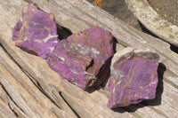 Natural Metallic Purpurite Cobbed Specimens x 6 From Erongo, Namibia