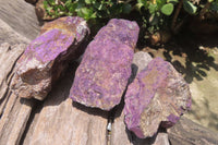 Natural Metallic Purpurite Cobbed Specimens x 6 From Erongo, Namibia