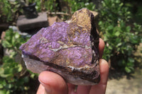 Natural Metallic Purpurite Cobbed Specimens x 6 From Erongo, Namibia