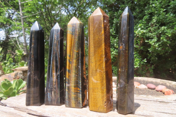 Polished Tigers Eye Points x 5 From South Africa