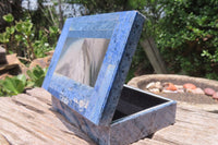 Hand Made Dumortierite Jewellery Box x 1 From Mozambique