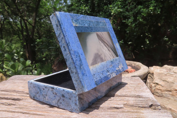 Hand Made Dumortierite Jewellery Box x 1 From Mozambique