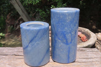 Polished Blue Marble Candle Holders x 2 From China