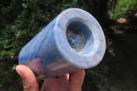 Polished Blue Marble Candle Holders x 2 From China