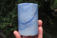 Polished Blue Marble Candle Holders x 2 From China