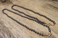 Polished Silver Hematite Beaded Necklace - Sold Per Item - From China