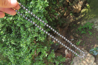 Polished Silver Hematite Beaded Necklace - Sold Per Item - From China